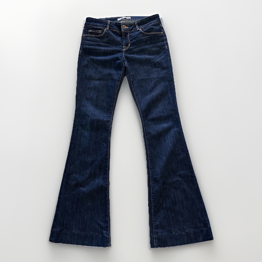 J Brand Love Story Low Rise Ink Blue Flare Leg Stretch Denim Jeans 29